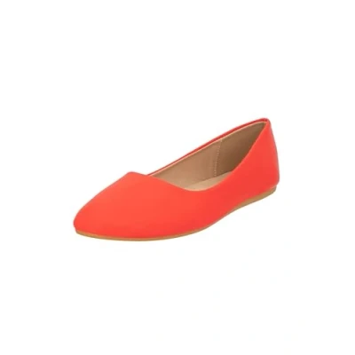 Afbeelding van Elara Dames Ballerina Slip Ons Vlakke Chunkyrayan DY 10A Red 36