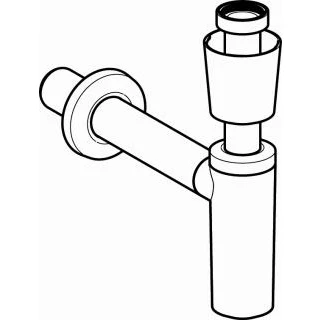 Afbeelding van Geberit Design wastafelsifon 1.1/4&quot; x 32 mm wit