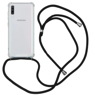 Afbeelding van imoshion Hoesje Geschikt voor Samsung Galaxy A70 Backcover met koord Zwart