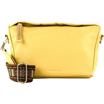 Afbeelding van FREDsBRUDER Leren Schoudertas Matu Crossbody Lemon Lichtgeel