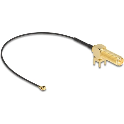 Afbeelding van Delock Antennekabel RP SMA 90 PCB aansluiting voor montage op I PEX Inc, MHF stekker 1,13 15 cm (Antennekabel),