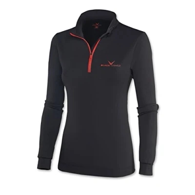 Afbeelding van Black Crevice Dames Skirolli Zipper Shirt, zwart/rood, 38