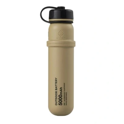 Afbeelding van NESTOUT Draagbare oplader, 5000 mAh, outdoor batterij, powerbank, 15 W USB C snel opladen, waterdicht IP67, duurzaam, schokbestendig, batterijpack voor telefoon, tablet, wandelen, reizen, camping