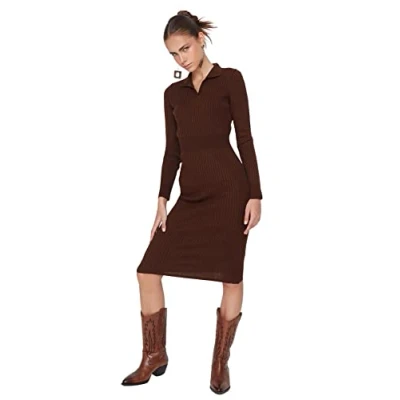 Afbeelding van Trendyol TWOAW22EL1376 Volwassenen Vrouwen Single Bruin L