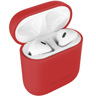 Afbeelding van iDeal of Sweden Apple AirPods 1 / 2 hoesje Silicone Case Rood