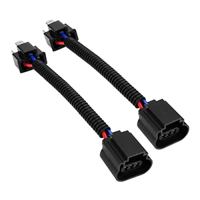 Afbeelding van 2 stuks H13 stekkeradapter, auto pigtail kabelbouwadapter, kabelboom adapter, H4 stekker naar bus