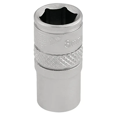 Afbeelding van Draper 16513 1/4 &quot;Vierkante Aandrijving Micro Satijn Chroom Metrische Socket, 8 mm Grootte