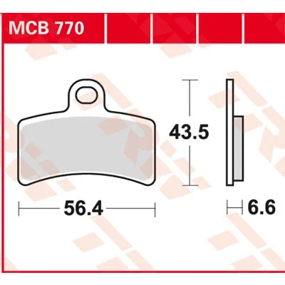 Afbeelding van Remblokkenset, schijfrem TRW MCB770
