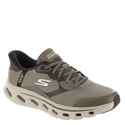Afbeelding van Skechers Heren Hands Free Slip ins Go Walk Glide Step 2.0 Zac Sneakers, Dark Taupe, 45 EU