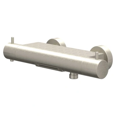 Afbeelding van IVY Bond opbouw badthermostaatkraan cooltouch cascade uitloop Geborsteld Nikkel PVD