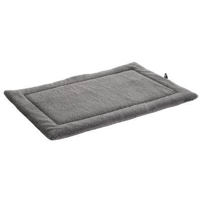 Afbeelding van Maxxnobel Benchkussen Nubuck Lederlook/Teddy Antraciet Hondenbenchkussen Medium