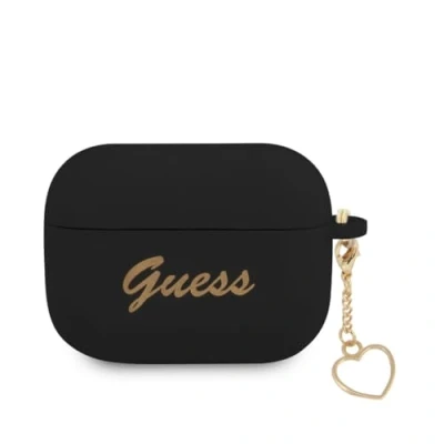 Afbeelding van Guess Heart Silicone Case Geschikt voor Apple Airpods Pro (1e Gen) Zwart