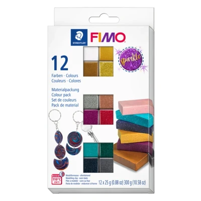 Afbeelding van Fimo effect set colour pack 12 st sparkle colours