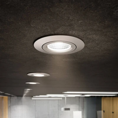 Afbeelding van Sigor LED plafondinbouwspot Diled, Ø 8,5 cm, 10 W, 3.000 K, staal