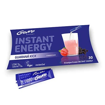 Afbeelding van GoMo Energy® Sugar Free Energy Drink Sterke boost voor lichaam en hersenen Meer kracht, duurzaamheid, focus concentratie Vegan Low Calorie Guarana Kick 30 Single Portions