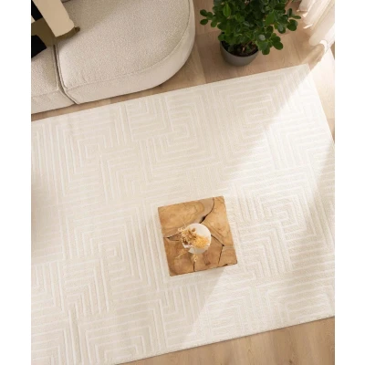 Afbeelding van Scandinavisch Tapijt/Vloerkleed Contour Gem Crème 80x150 Cm
