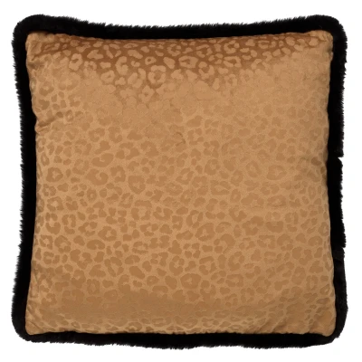 Afbeelding van Dutch Decor CHEETA Sierkussen met dierenprint 45x45 cm Tobacco Brown bruin