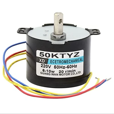 Afbeelding van 50KTYZ AC 220V 6 10w Miniatuur Permanente Magneet Synchrone Motor CW/CCW Lage Snelheid Hoge Koppel Elektrische (15 RPM)
