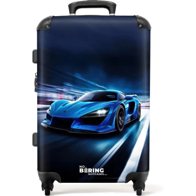 Afbeelding van NoBoringSuitcases.com® Kinderkoffer jongen Trolley auto jongens 20 kg bagage