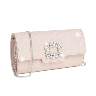 Afbeelding van Miss Lulu Clutch Avondtas voor dames, elegante envelop kettingtas, tas, crossbody tas bruiloft, party, cocktail, eindejaarsbal, roze