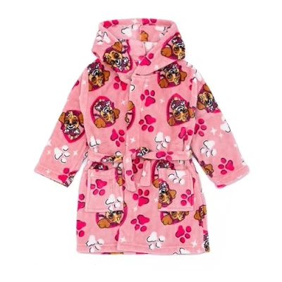 Afbeelding van Paw Patrol Girls Pink Hooded Badjas Stap in het avontuur met deze Robe Gezellig voor speelse nachten en ontspanning Kamerjas kinderen