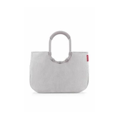 Afbeelding van reisenthel loopshopper L stabiele tas met praktische vakken van gerecyclede PET flessen charmant en waterafstotend design goud, Cord Grey,