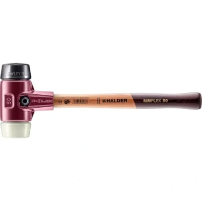Afbeelding van Halder Kunststofhamer lengte 350 mm hoofd d. 50 middelhard/hard hout rubber zwart/nylon wit 1 stuk 3028.050