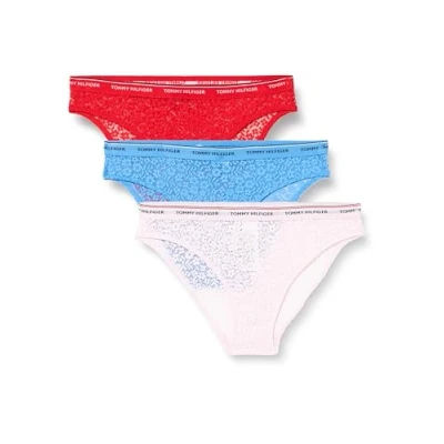 Afbeelding van Tommy Hilfiger Dames 3 pak bikini kant (Ext maten) Fierce Rood/Blauw Spell/Parelroze XL, Spell/Parelachtig Roze, XL