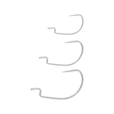Afbeelding van Westin Magic Minnow Weedless Jig Widegap Hook Silver 5pcs (1/0) Zeevis haken
