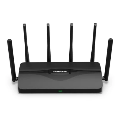 Afbeelding van MERCUSYS TP Link MR47BE WiFi 7 Tri band Router BE9300, 320 MHz, 4K QAM, MLO, 4 poorten à 2,5 Gbit/s, 6 GHz, Beamforming, EasyMesh, antennes met hoge versterking, eenvoudige configuratie