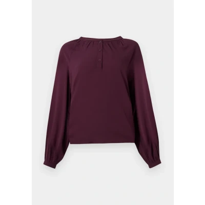 Afbeelding van Vero Moda Vmbella Placket Blouse, Dames, Maat: Large, Winetasting