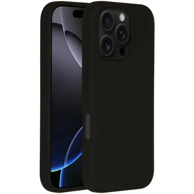 Afbeelding van Apple iPhone 16 Pro MagSafe Hoesje Siliconen en TPU (zacht) Accezz Softcase/Backcover Zwart Telefoonhoesje