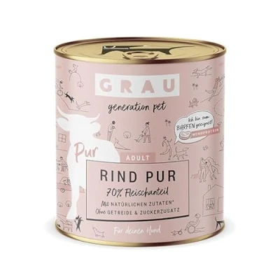 Afbeelding van GRAU het origineel Natvoer voor honden Puur rundvlees, 6 verpakking (6 x 800 g), monoproteïne, volwassen