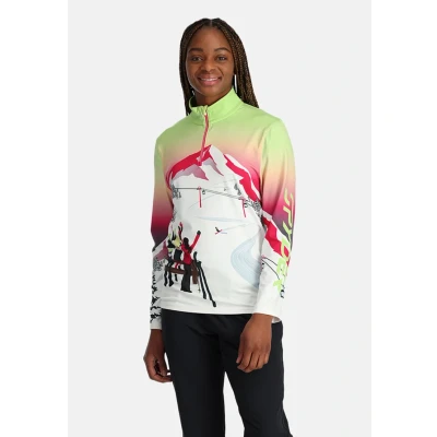Afbeelding van Spyder Sunset Zip T hals, dames, limoenijs, M