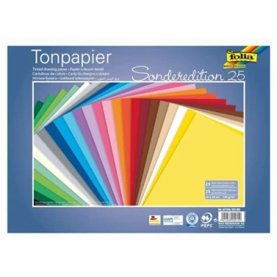 Afbeelding van folia 6725/25 99 Gekleurd papier, 25 x 35 cm, 130 g/m², vellen gesorteerd in kleuren ideale basis voor veelzijdige knutselwerken