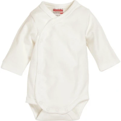 Afbeelding van Playshoes Schnizler overslagromper lange mouwen uni ecru
