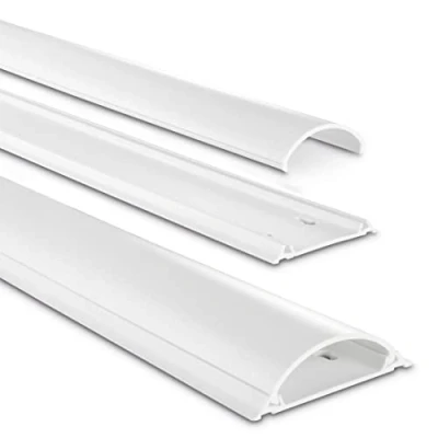 Afbeelding van Hama Zelfklevend PVC Kabelafdekking, Halfrond. 7 cm x 100 cm, Tot 8 Kabels, Wit