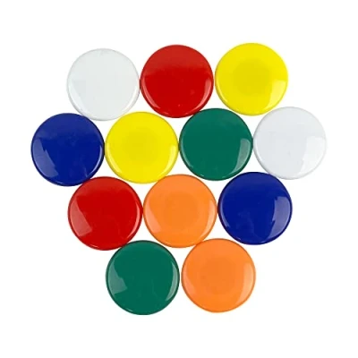 Afbeelding van First4magnets F4M40 1 Grote gesorteerde uithang /planningsmagneet (40 mm diameter x 8 hoog) (1 verpakking van 12), zilver, 25 10 3 cm, stuk