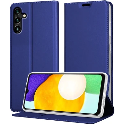 Afbeelding van Cadorabo Hoesje geschikt voor Samsung Galaxy A13 5G in CLASSY DONKER BLAUW Beschermhoes met magnetische sluiting, standfunctie en kaartvakje Book Case Cover Etui