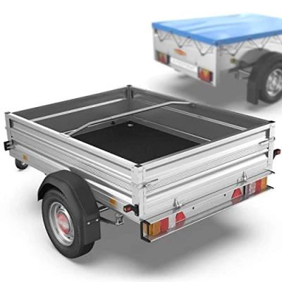 Afbeelding van Tarpofix® Aanhangwagens dekzeilbeugel, platte zeilbeugel (set van 1 4 stuks), universeel aanpasbare aanhangerzeilen, beugel (100 145 cm), duurzame en antislip aluminium voor plat zeil, 100%