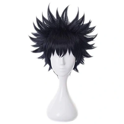 Afbeelding van HIROAKIYA Megumi Fushiguro Wig, Jujutsu Kaisen Cosplay Wig with Cap, Length approx.30cm