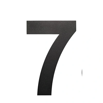 Afbeelding van huisnummer modern hoog 20,5 cm / 8 inch zwart geborsteld roestvrij staal, zwevende look, eenvoudig te installeren en gemaakt van robuust SUS304 (7)
