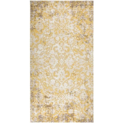 Afbeelding van vidaXL Buitenkleed platgeweven 80x150 cm geel
