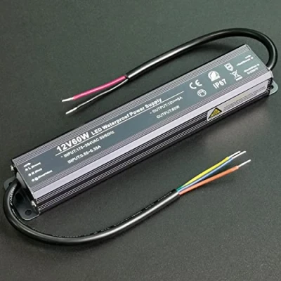 Afbeelding van Alinana LED Transformator 12V 60W, IP67 Waterdicht Extreem Dunne Driver 230V naar 12V, Universele Voeding voor strips Lampen, 0 5A