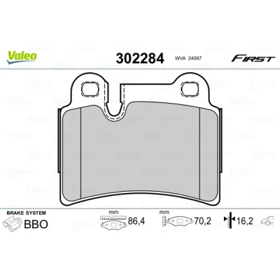 Afbeelding van Valeo Remblokset 302284
