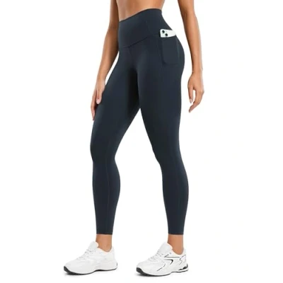 Afbeelding van CRZ Yoga Women&#039;s Butterluxe Gym Leggings 25&#039;&#039; High Waisted Workout met Zakken Boterzachte echte marine L