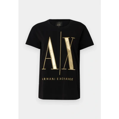 Afbeelding van Armani Exchange Tshirt print, Dames, Maat: Medium, Black
