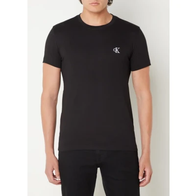 Afbeelding van Calvin Klein Jeans CORE Monogram Pocket Tshirt print, Heren, Maat: XXL, Black