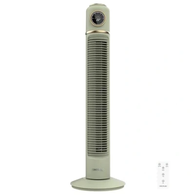 Afbeelding van Cecotec Torenventilator EnergySilence 320 Max Skyline Retro Smart Green van 32&quot;, 40 W, LED display, Touch en afstandsbediening, 3 snelheden, Modi, Timer 12 uur Oscillatie 72º
