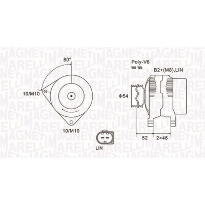 Afbeelding van Magneti Marelli Alternator/Dynamo 063731970010